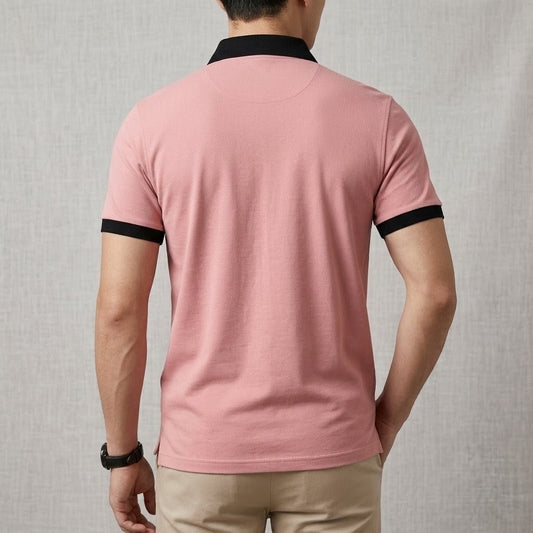 Men's Colorblock Regular Fit Polo T-Shirt